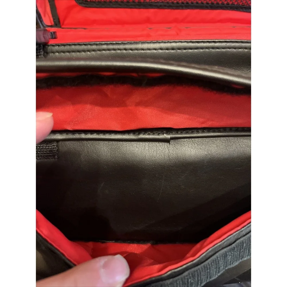 Vintage Large Black Ambico Leather Shoulder Carry Bag For Camera/Video Gear